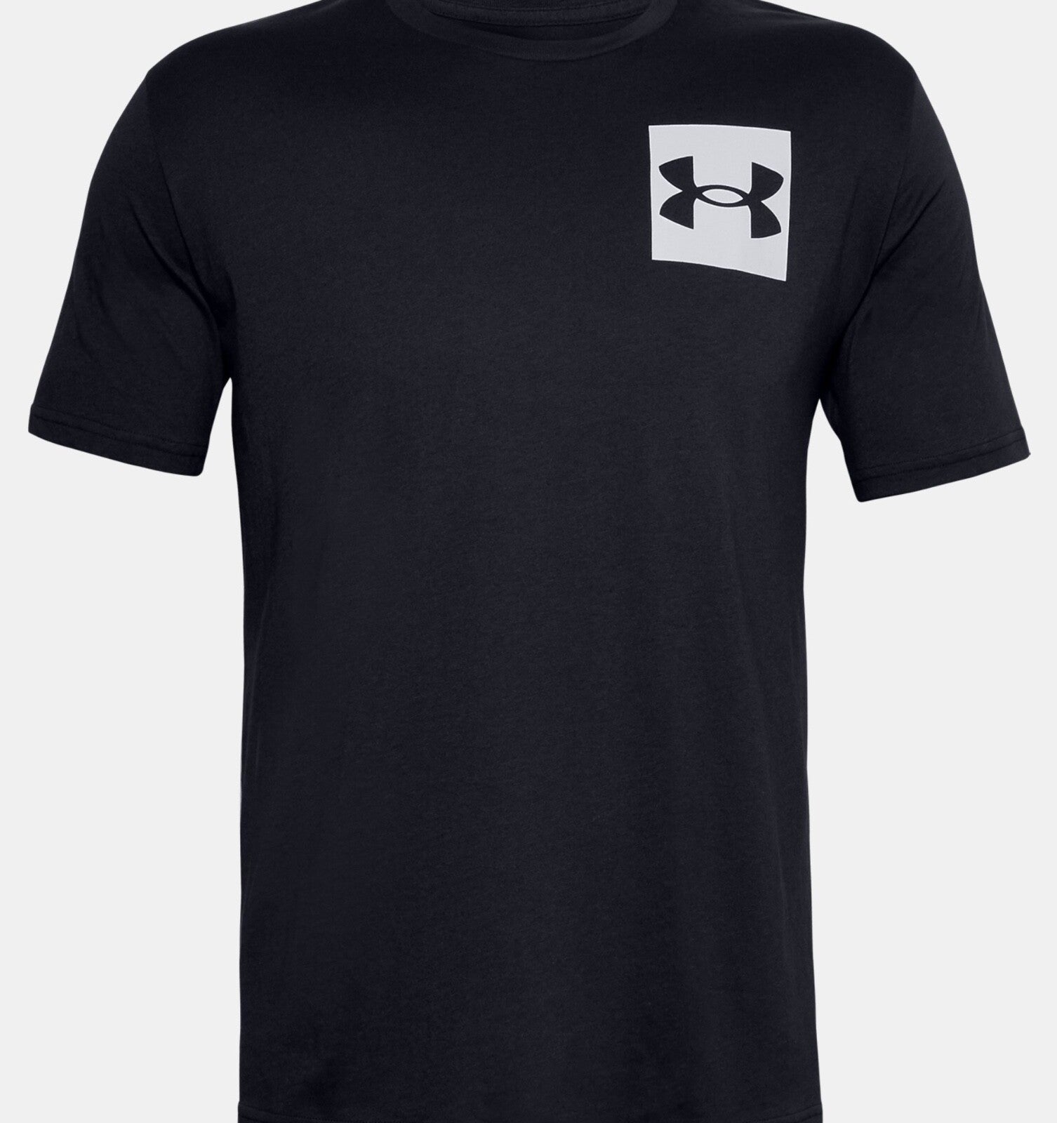Under Armour Mens Back Box Logo T-Shirt In Black