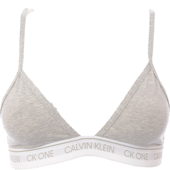 Calvin Klein Womens Grey Cotton Unlined Triangle Bra