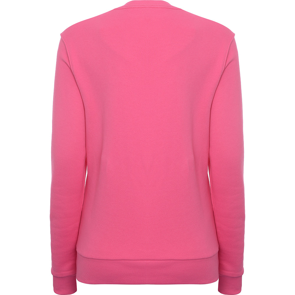 Reebok Women's Pink Small Logo Crew Neck Sweatshirt