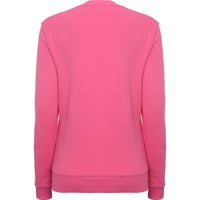 Reebok Women's Pink Small Logo Crew Neck Sweatshirt