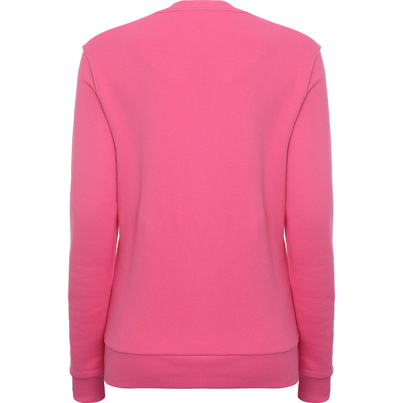 Reebok Women's Pink Small Logo Crew Neck Sweatshirt