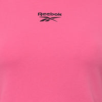 Reebok Women's Pink Small Logo Crew Neck Sweatshirt