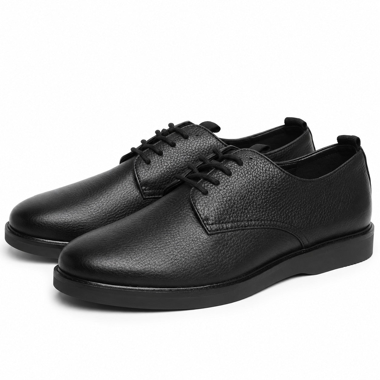 Mens H By Hudson Barnstable Lace Up Shoes In Black Leather
