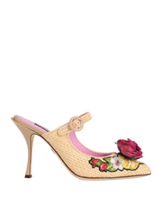 Dolce&Gabbana Women's Embroidered Leather Mules