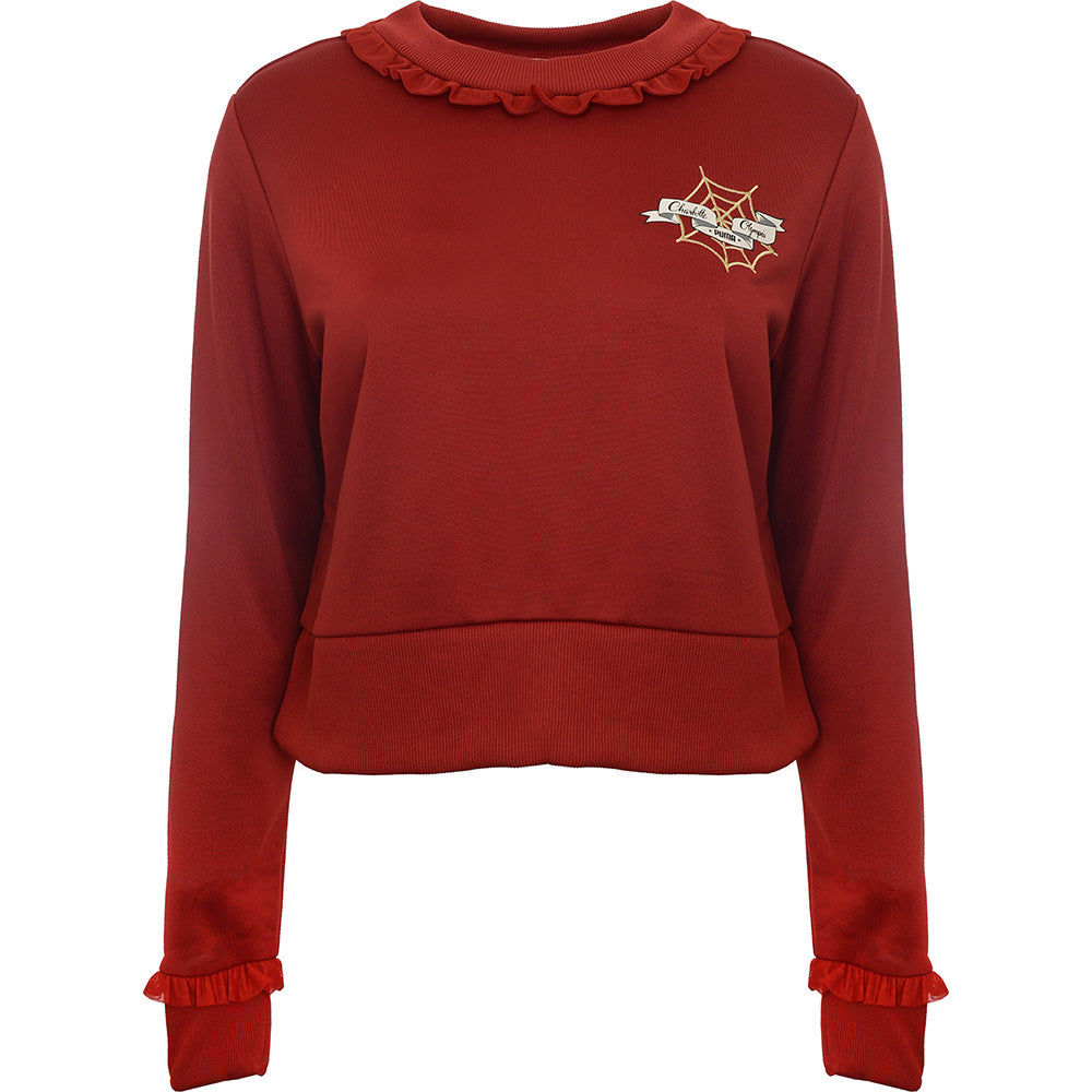 Puma Women's Red Crop Sweatshirt