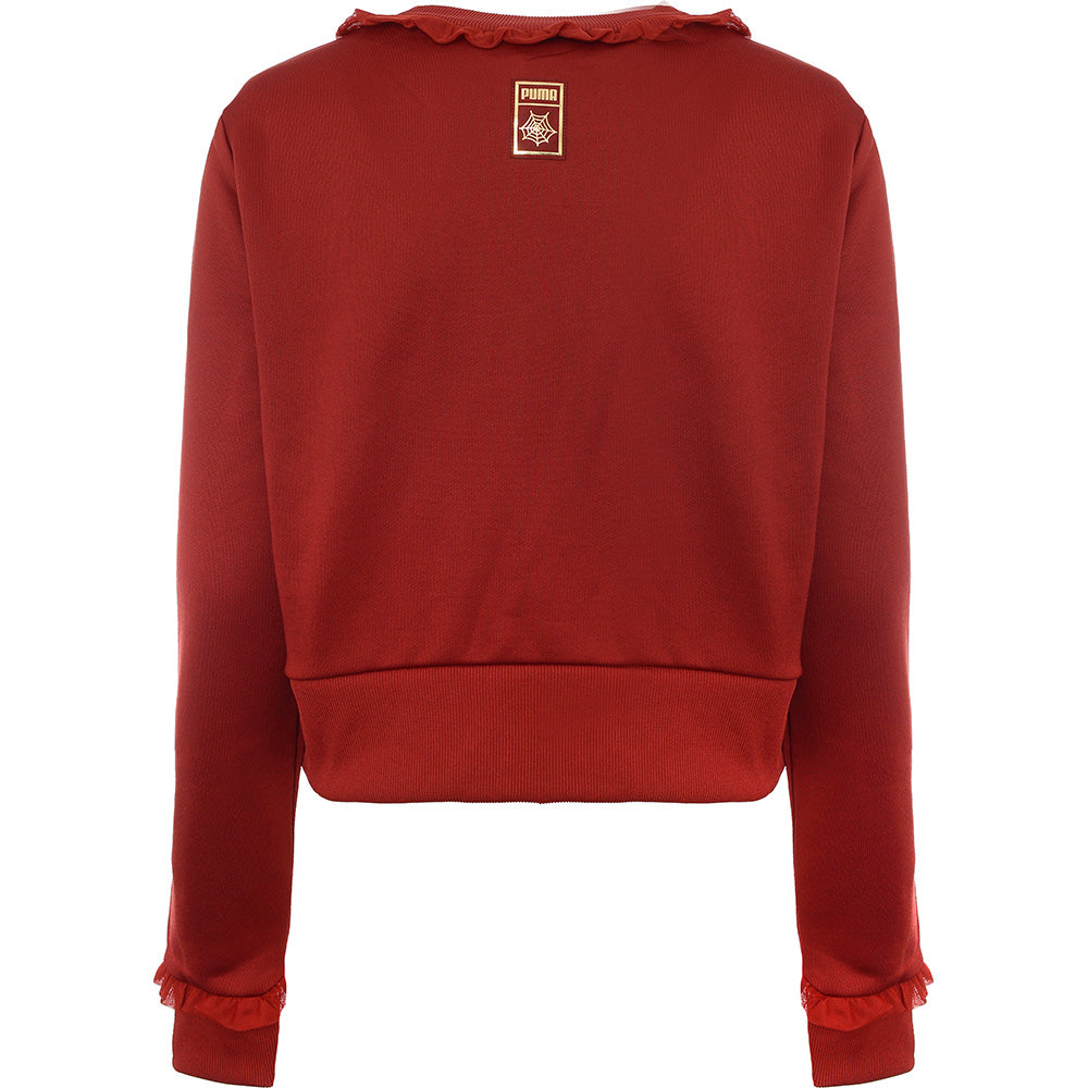 Puma Women's Red Crop Sweatshirt