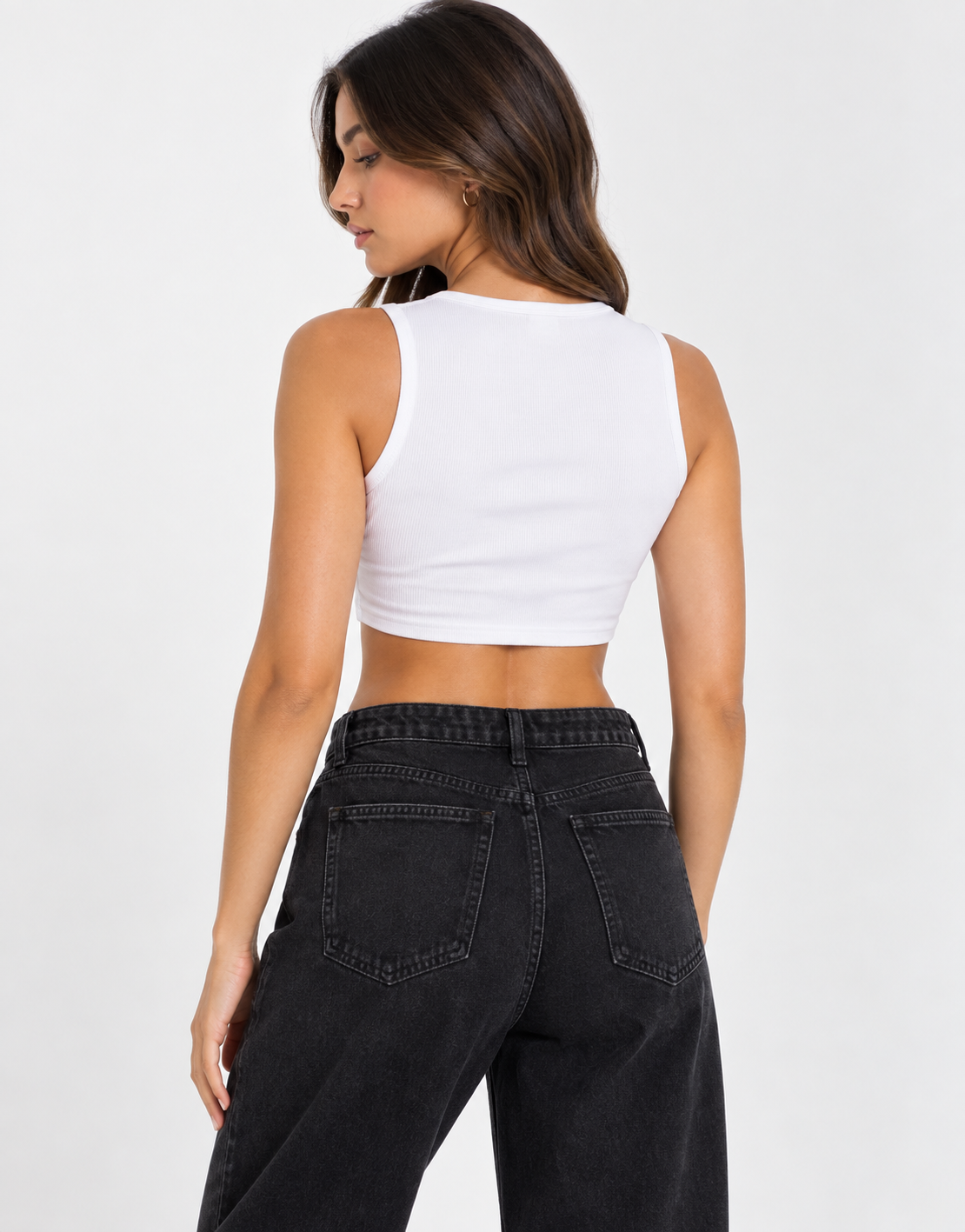 The O Dolls Collection Womens Motif Crop Top In White