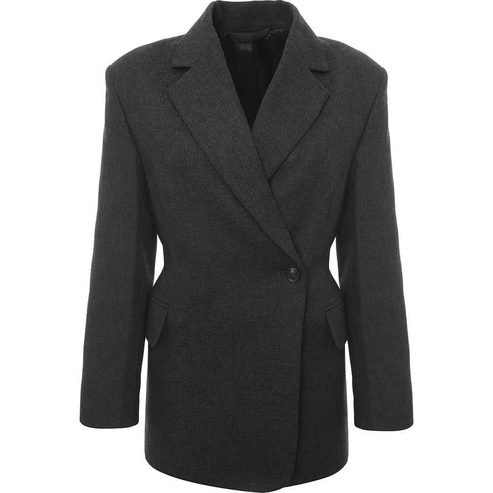 & Other Stories Womens Dark Grey Oversized Blazer