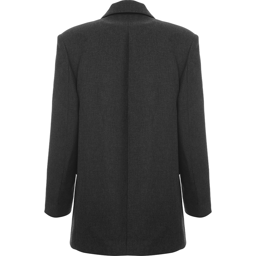 & Other Stories Womens Dark Grey Oversized Blazer