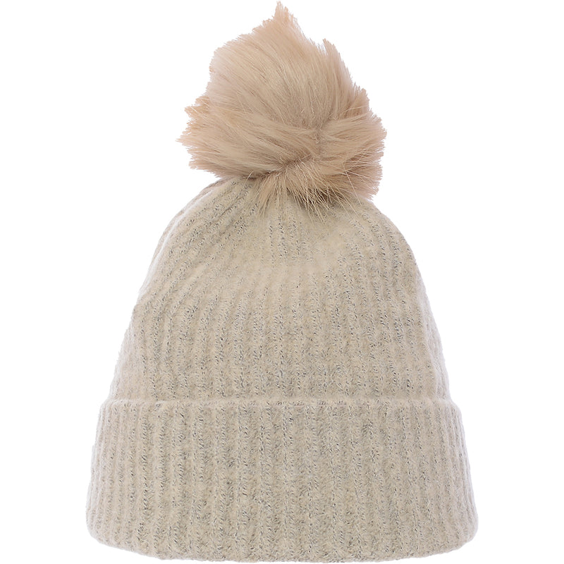 Columbia Women's White Winter Blur Pom Pom Beanie