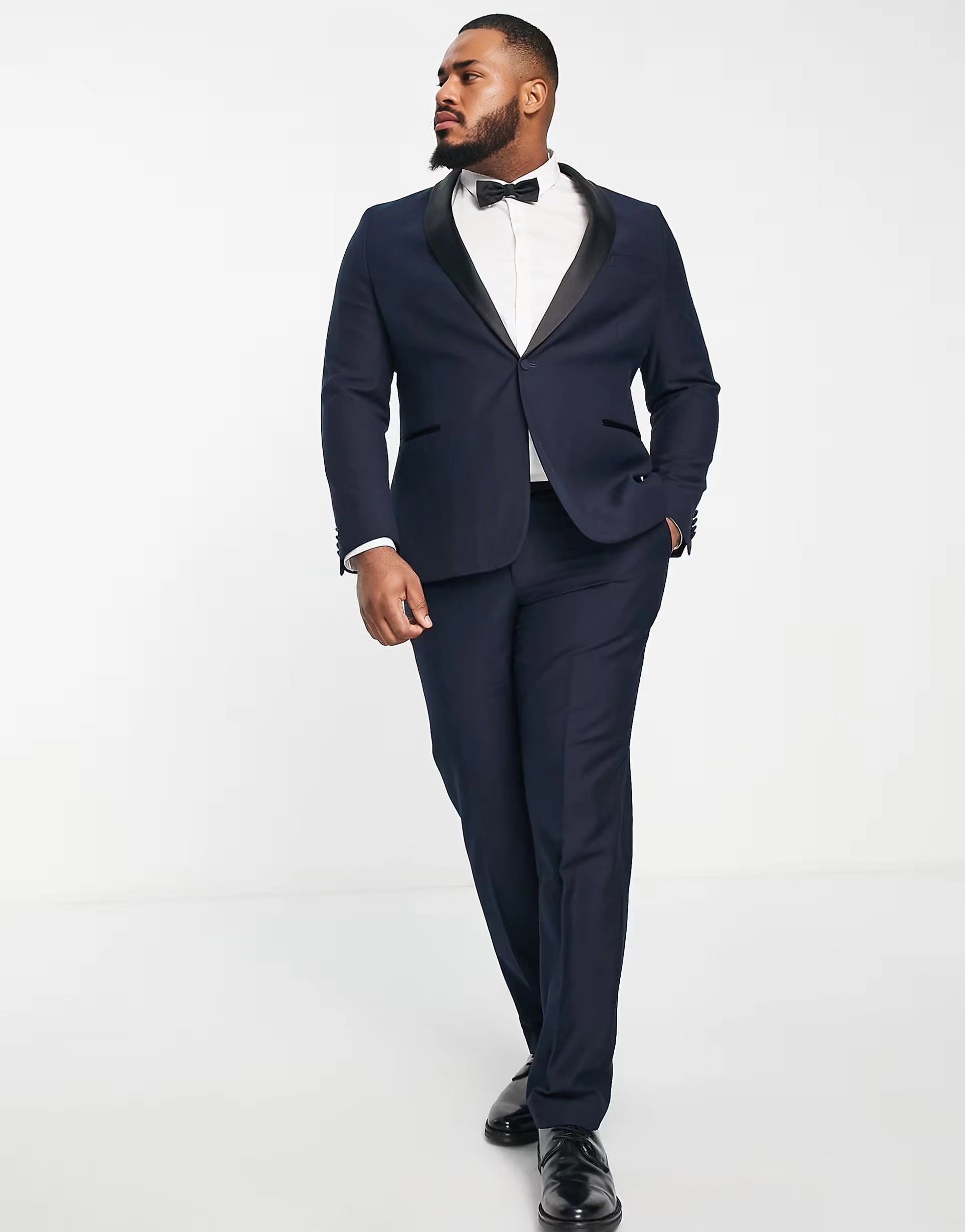 French Connection Mens Plus Slim Fit Dinner Suit Jacket In Navy
