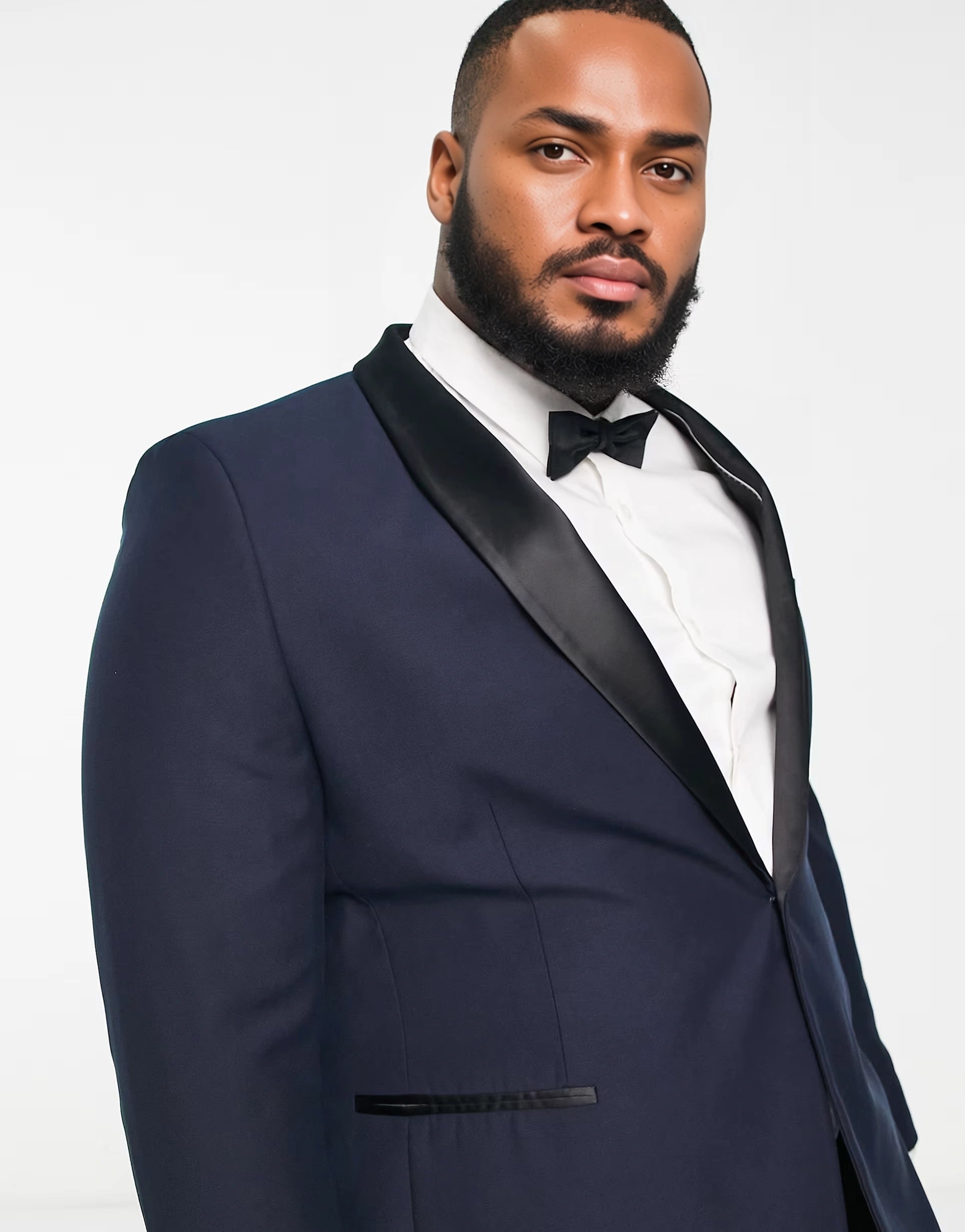 French Connection Mens Plus Slim Fit Dinner Suit Jacket In Navy