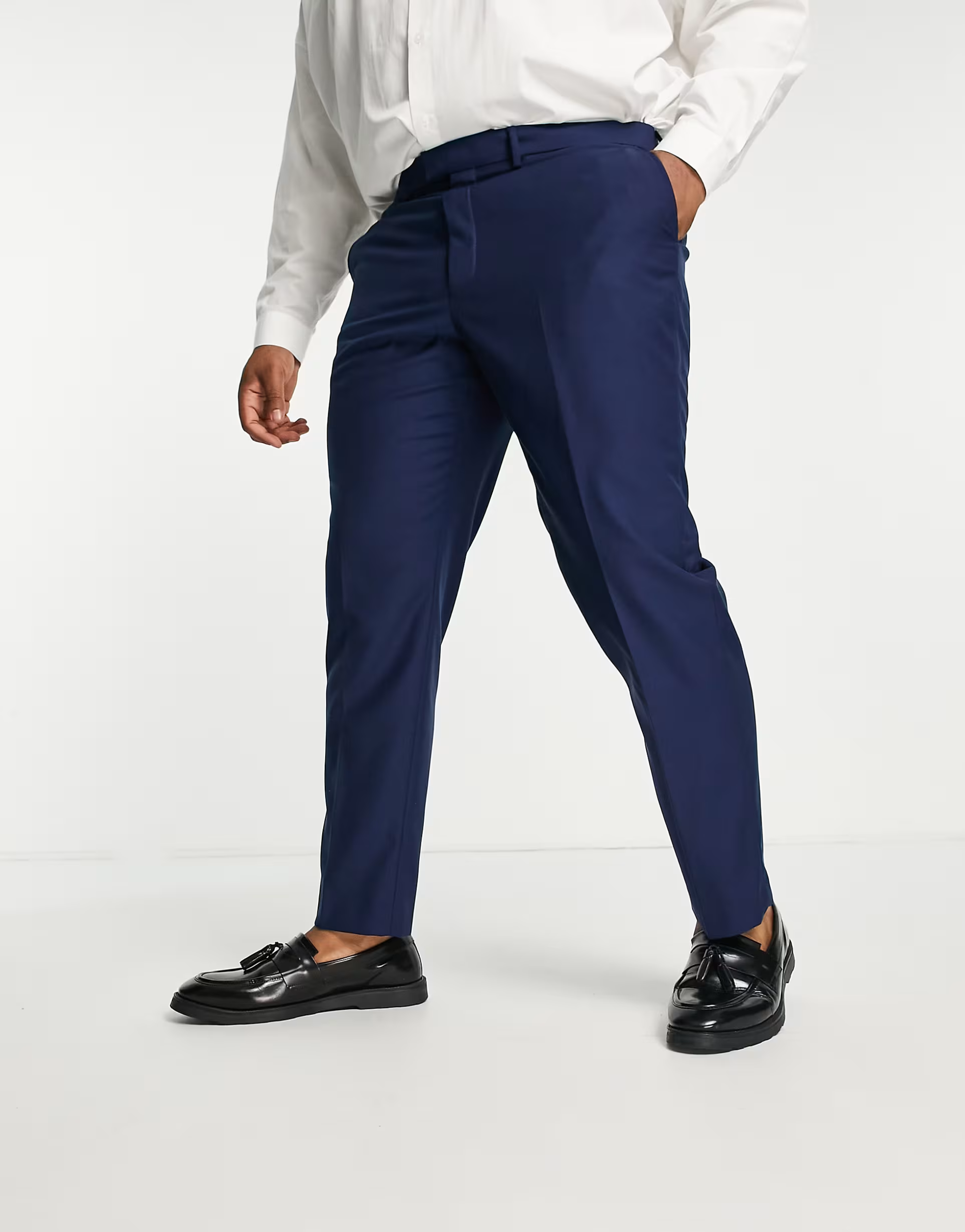 Mens French Connection Plus Slim Fit Plain Suit Trousers