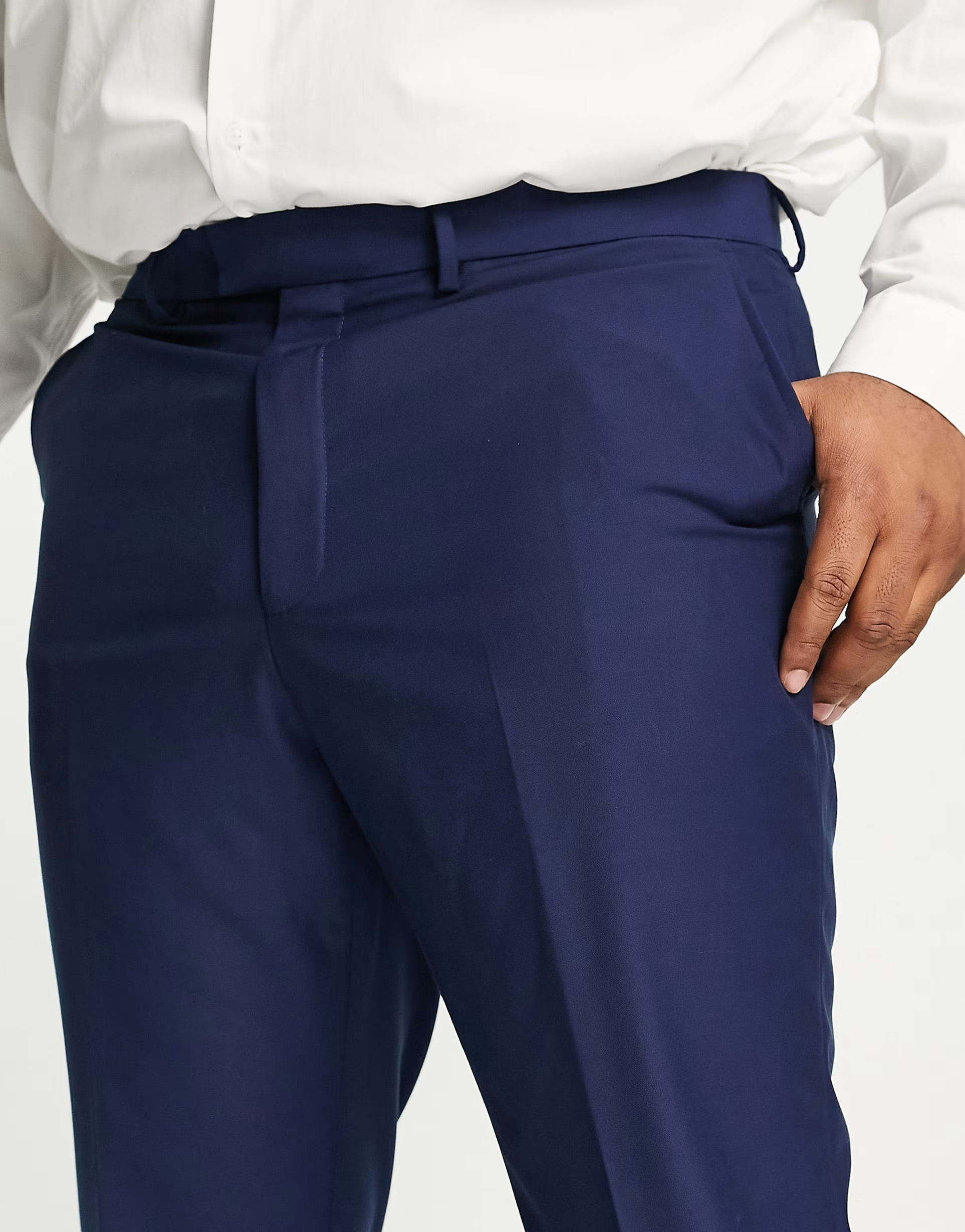 Mens French Connection Plus Slim Fit Plain Suit Trousers