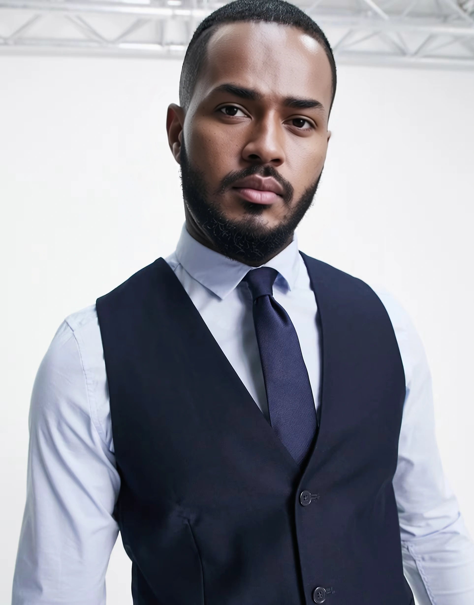 French Connection Mens Tall Slim Fit Dinner Suit Waistcoat In Navy