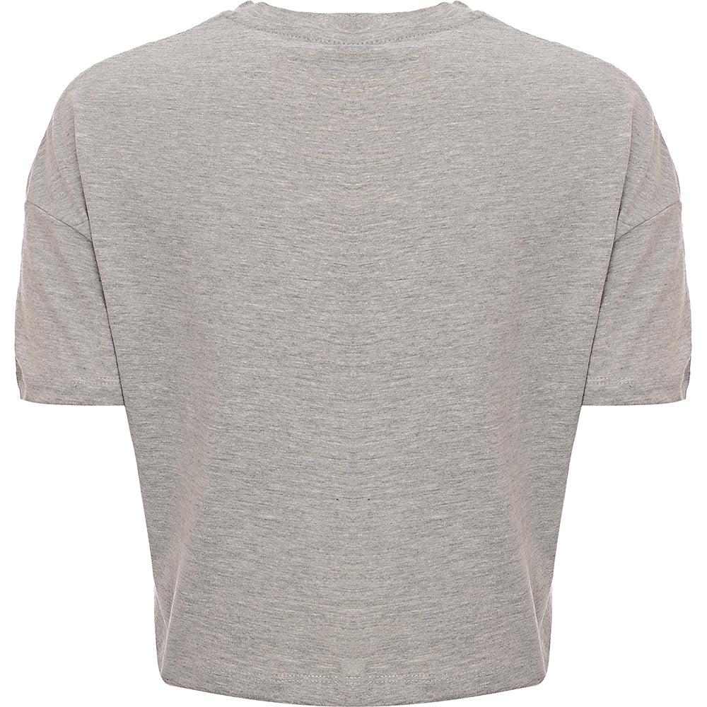 Hummel Womens Classic Chevron Crop T-Shirt in Grey