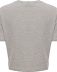 Hummel Womens Classic Chevron Crop T-Shirt in Grey