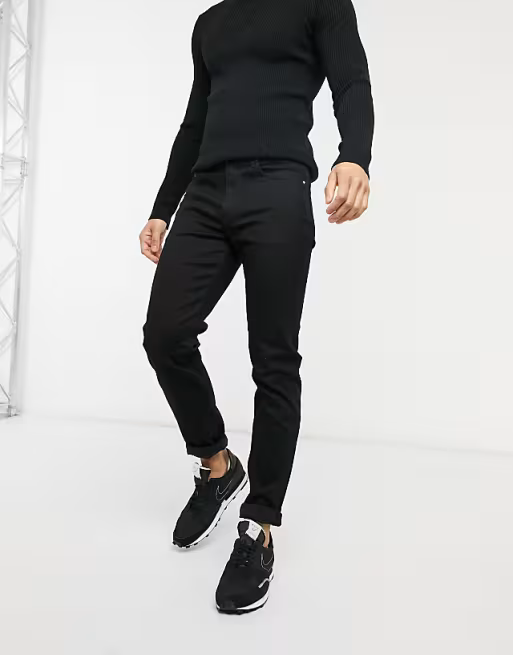 Calvin Klein Jeans Mens Slim Fit Jeans In Black