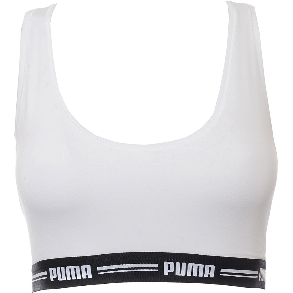 Puma Women's White Racer Back Bralette