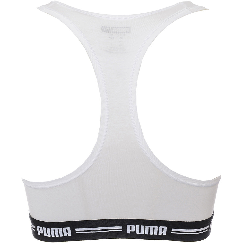 Puma Women's White Racer Back Bralette