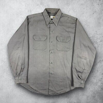 Orslow Mens 60s Light Grey Work Long Sleeve Shirt