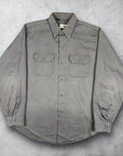 Orslow Mens 60s Light Grey Work Long Sleeve Shirt