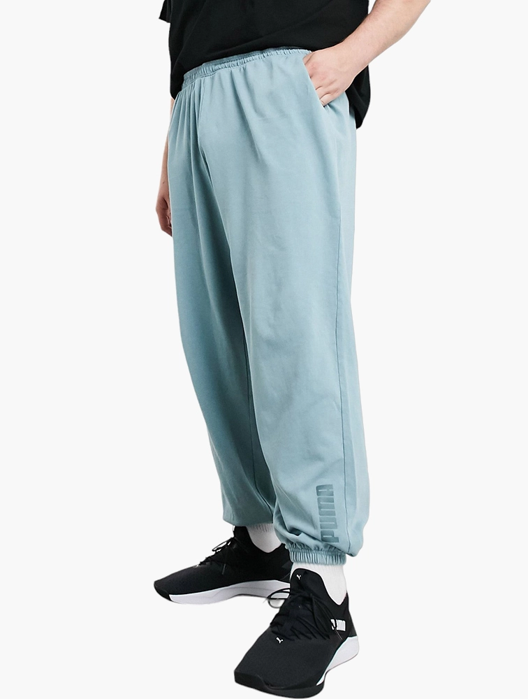Mens Puma Plus Oversized Joggers in Washed Blue