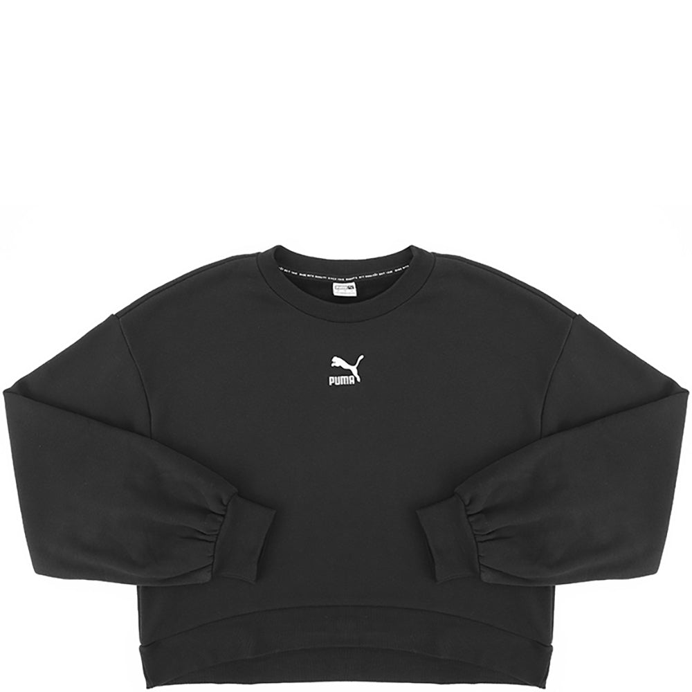 Puma Women's Classics Bell Sleeve Sweatshirt in Black