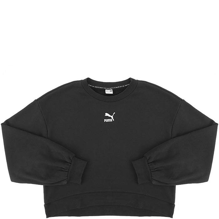 Puma Women's Classics Bell Sleeve Sweatshirt in Black