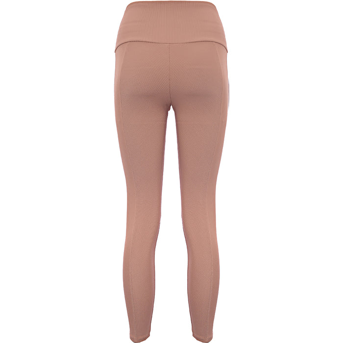 Onzie Womens Beige High Waisted Ribbed Leggings