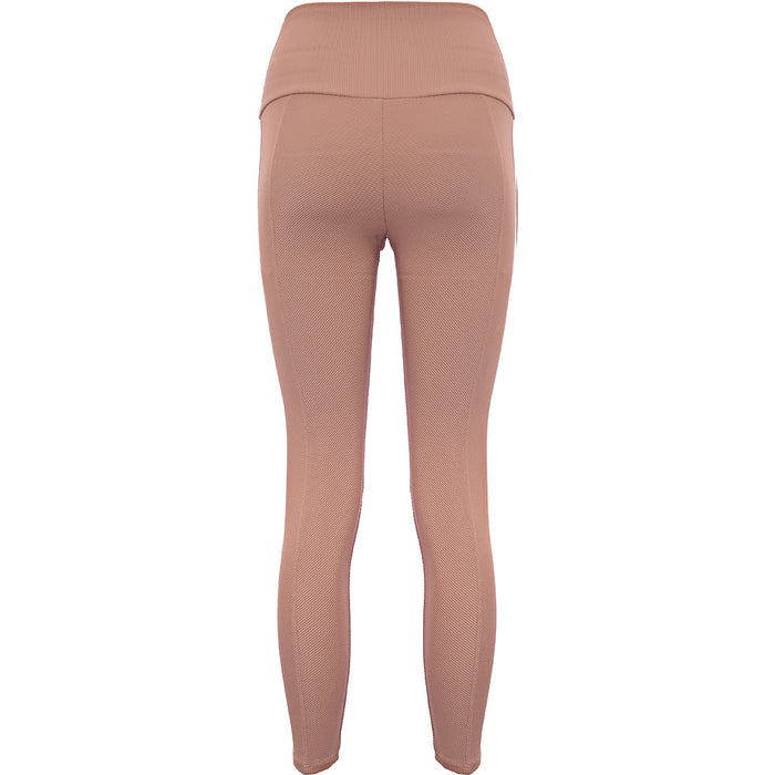 Onzie Women's Beige High Waisted Ribbed Leggings