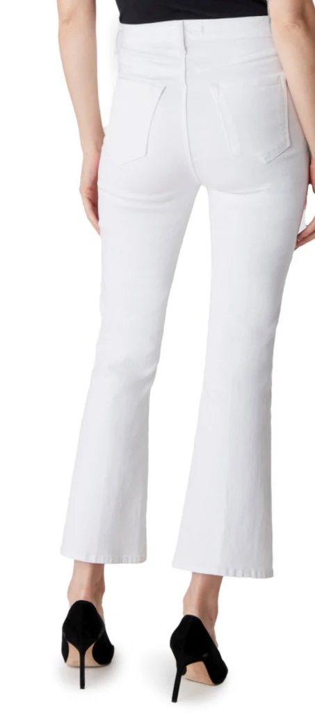 J Brand Womens Lillie High Rise Cropped Flare Jean In White