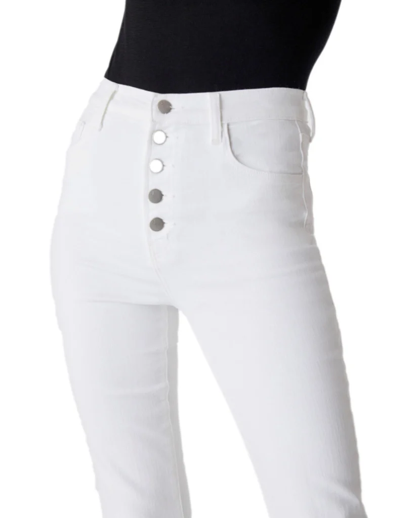 J Brand Womens Lillie High Rise Cropped Flare Jean In White