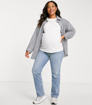 New Look Maternity Womens Mom Jean in Light Blue