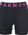 Under Armour Womens Training Play Up 2-in-1 Shorts in Black