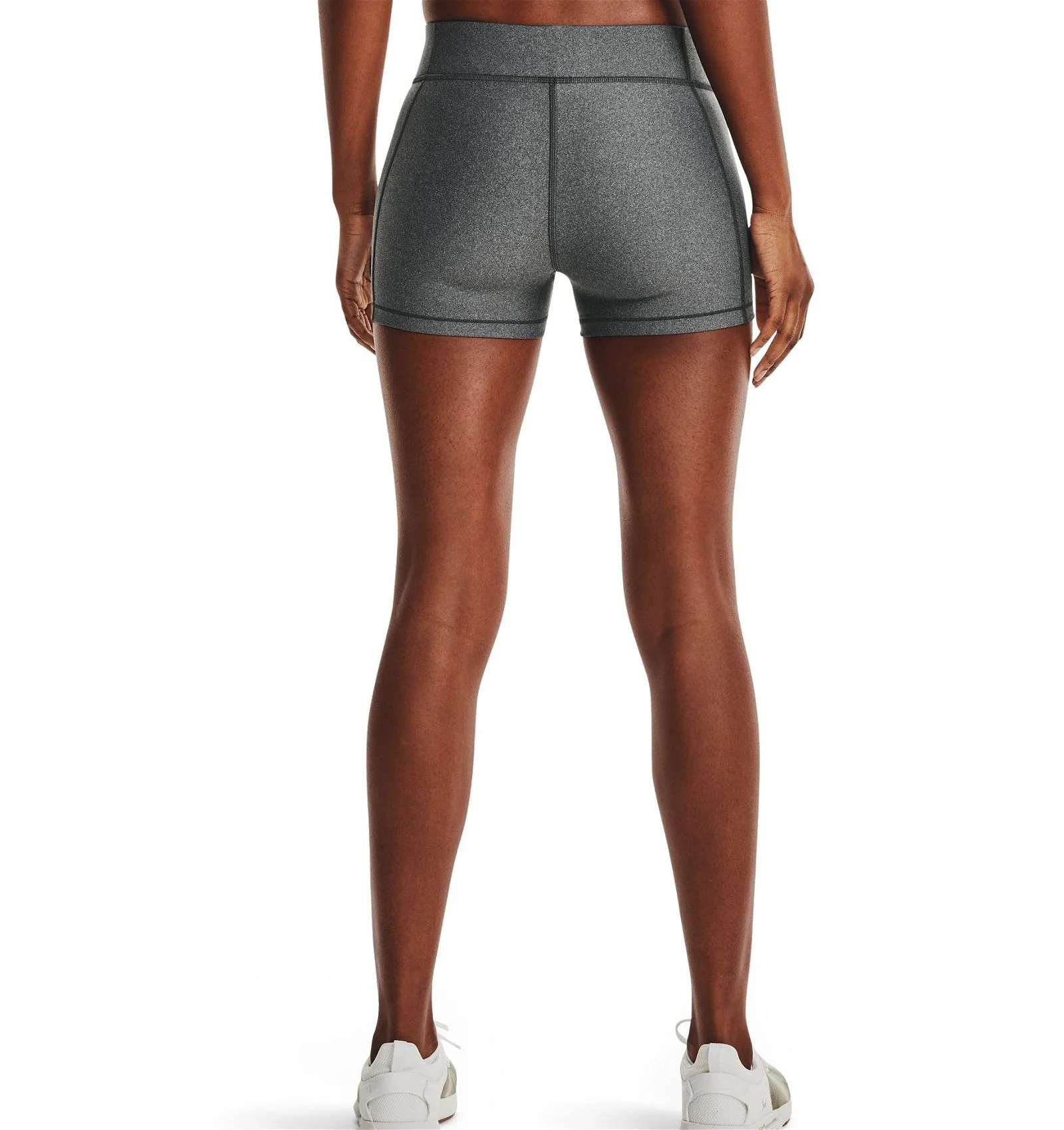 Under Armour Womens Training Heat Gear Base Layer Booty Shorts In Grey