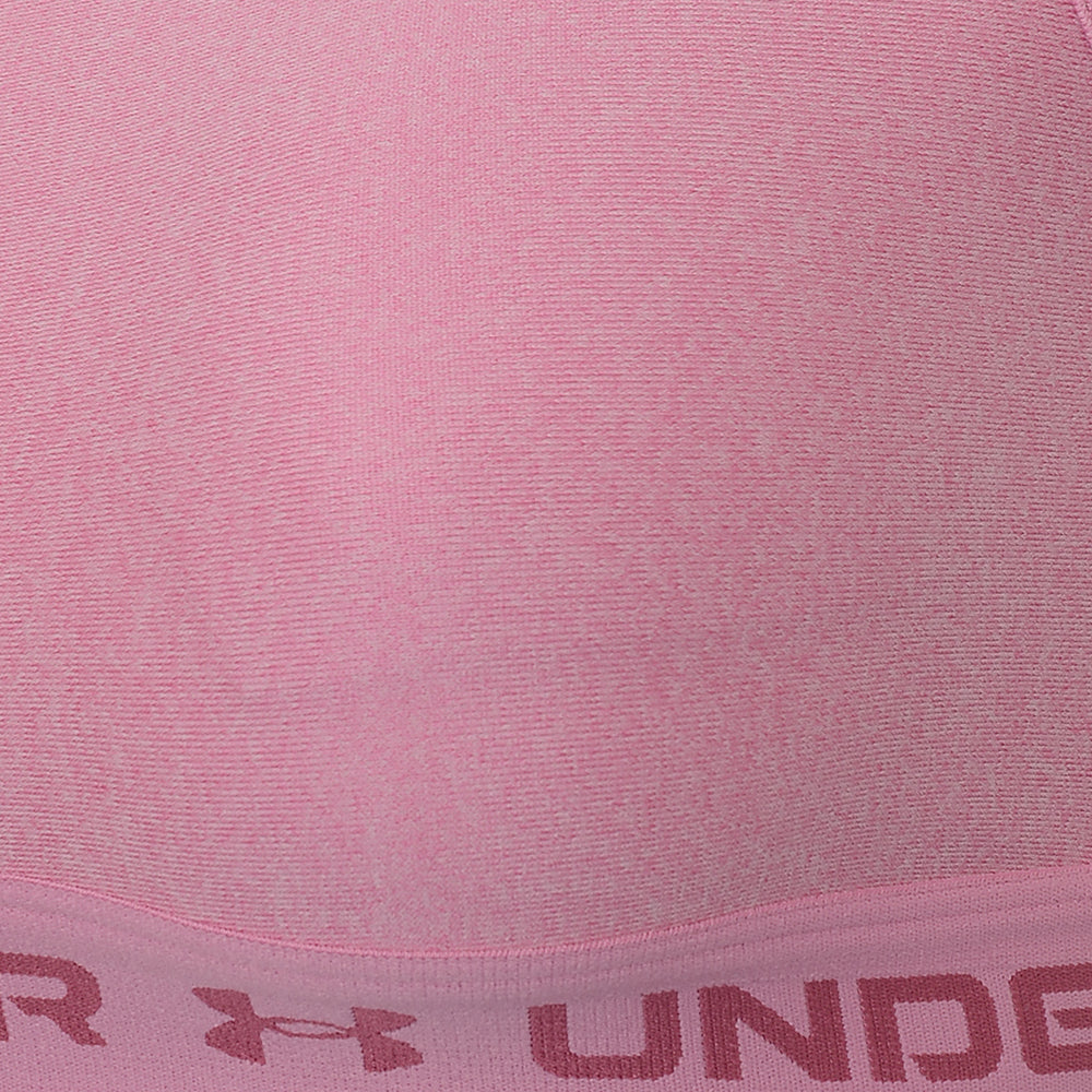 Under Armour Women's Pink Training Crossback Mid Support Sports Bra