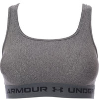 Under Armour Women's Charcoal Heather Training Crossback Mid Support Sports Bra