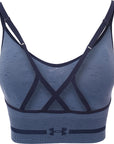 Womens Under Armour Blue Training Seamless Mid Support Sports Bra