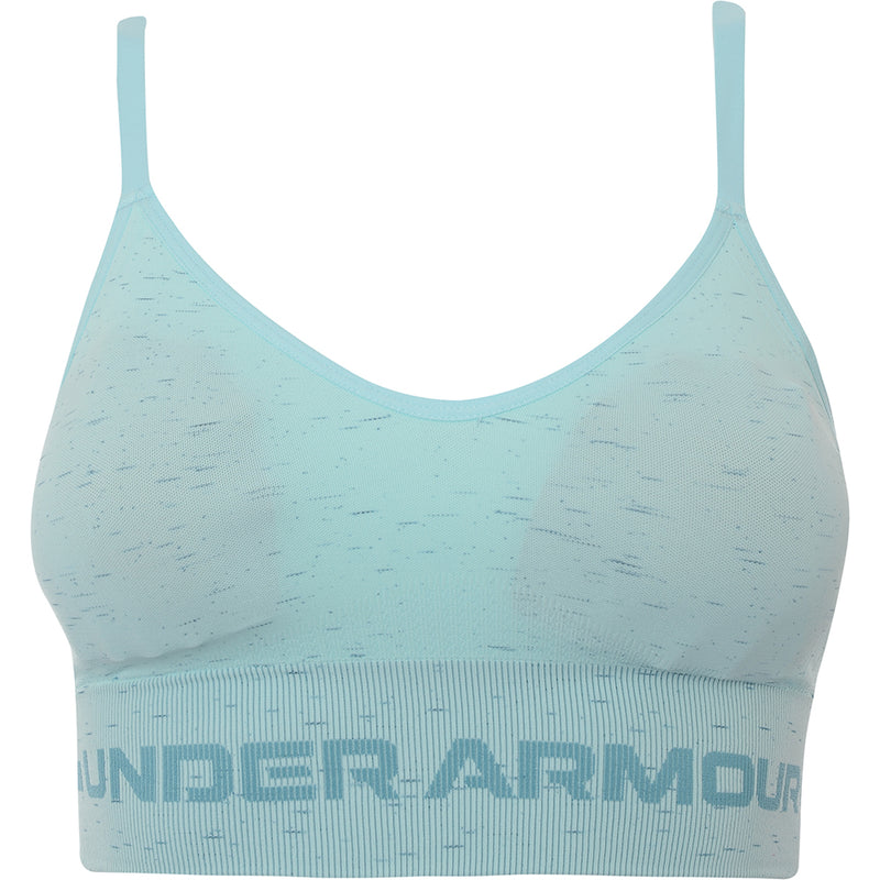 Under Armour Women's Turquoise Training Seamless Mid Support Long Sports Bra