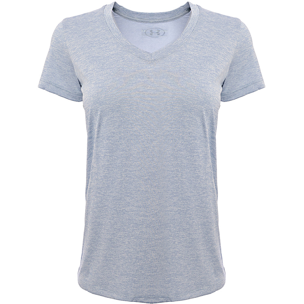 Under Armour Womens Training Tech Twist V Neck in Blue