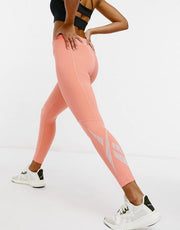 Womens Reebok Training Logo Leggings in Washed Orange
