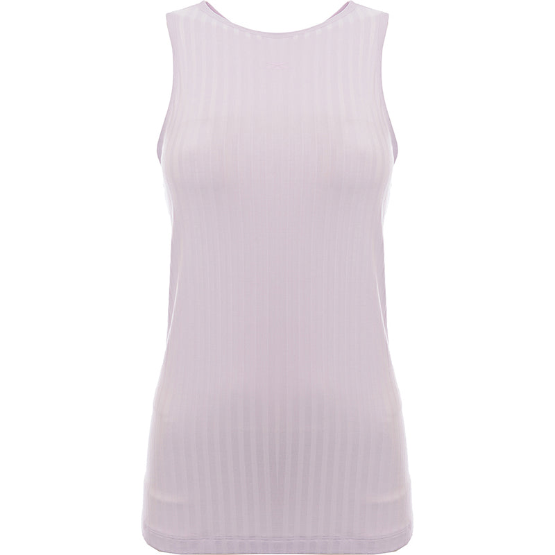 Reebok Women's Training Maternity Ribbed Tank in Purple