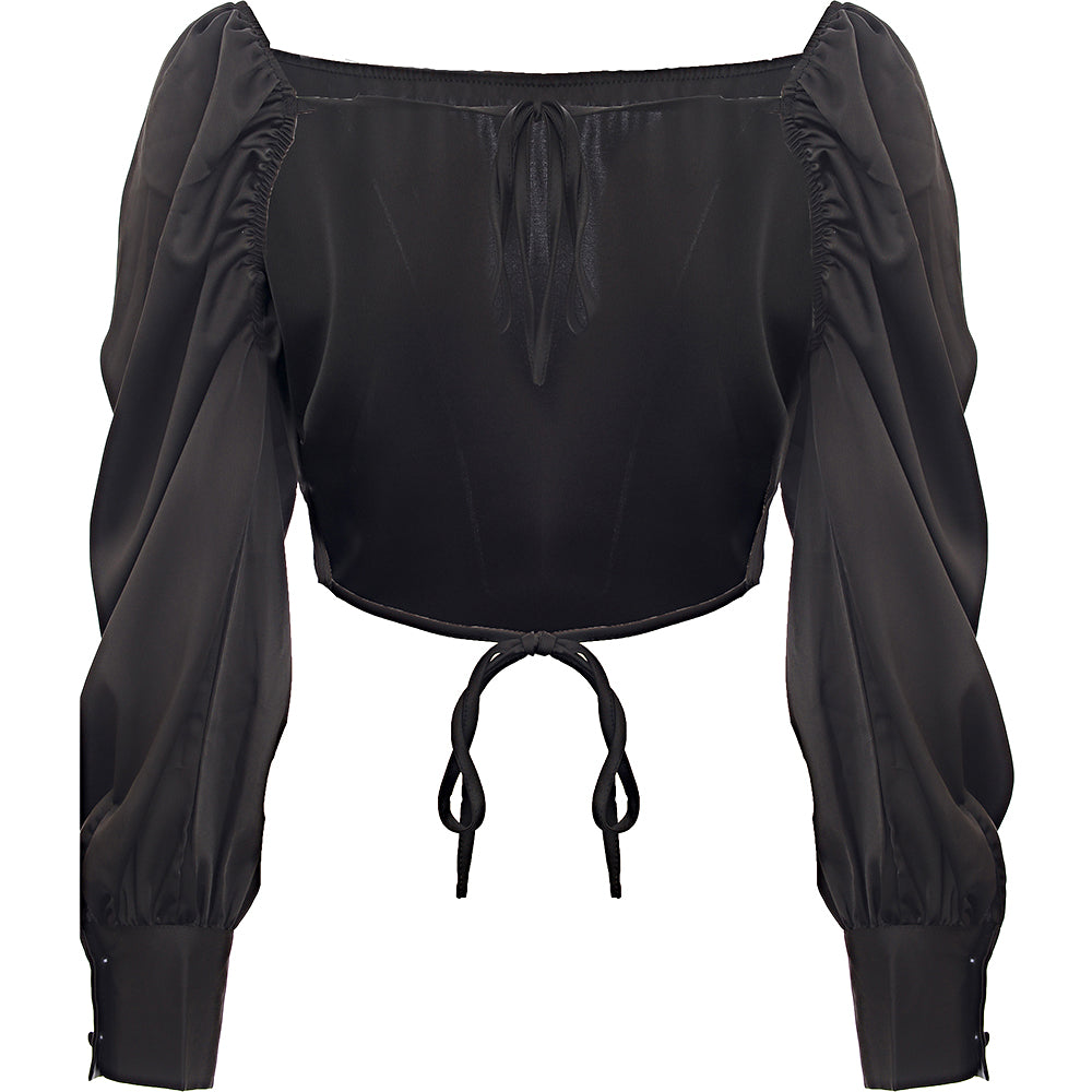 Unique21 Womens Open Back Top In Black