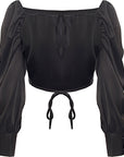 Unique21 Womens Open Back Top In Black