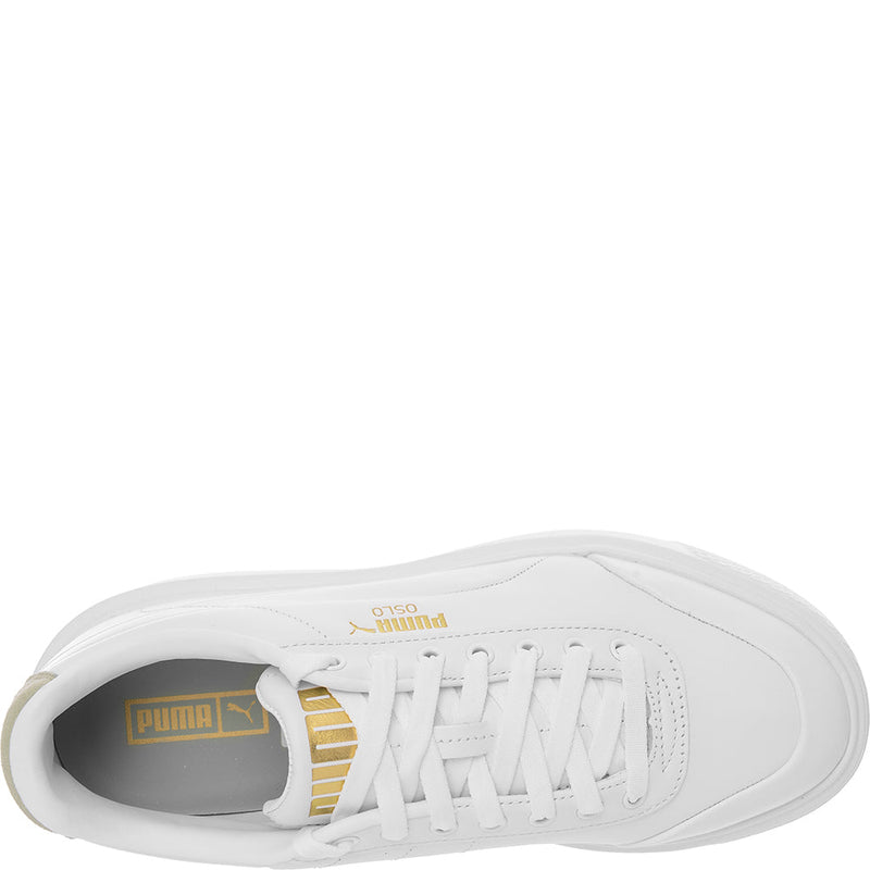 Puma Womens White/Sage Oslo Femme Trainers