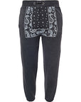 Mens Night Addict Joggers with Paisley Patch in Black