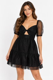 UNIQUE21 Womens Twist Front Dress In Black