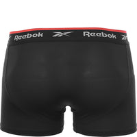 Reebok Men's 3-Pack Black Sports Trunks