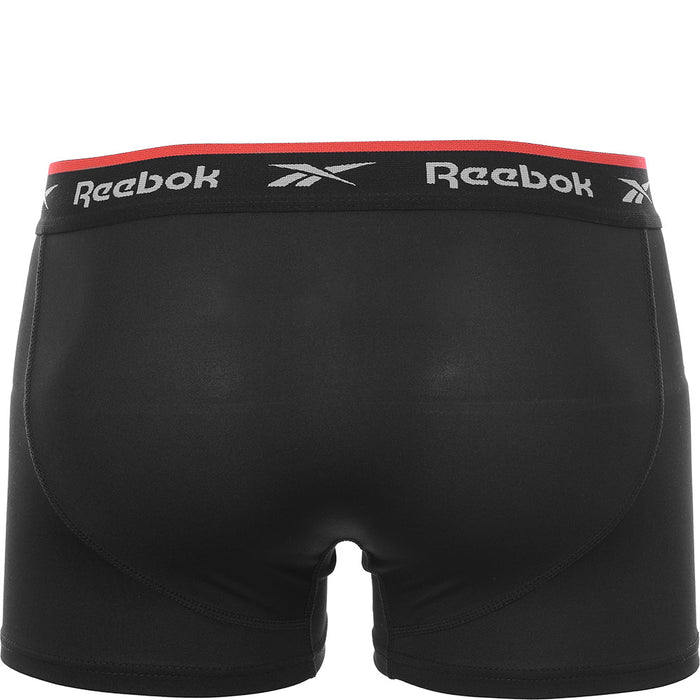 Reebok Men's 3-Pack Black Sports Trunks